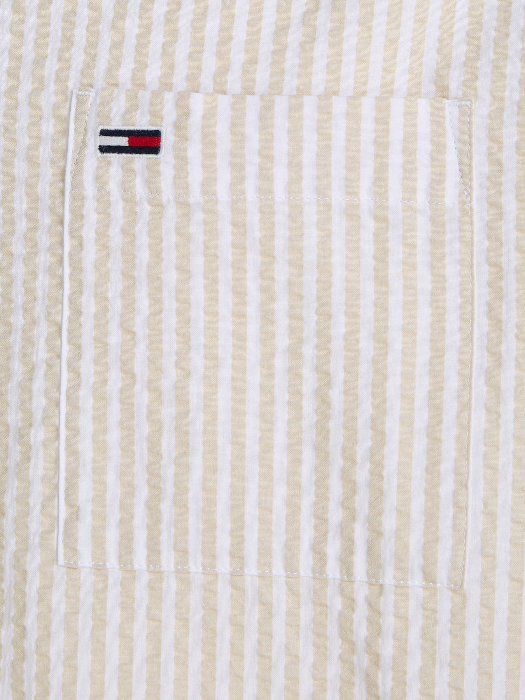 Buy Tommy Jeans Stripe Seersucker Shirt, White Online at johnlewis.com