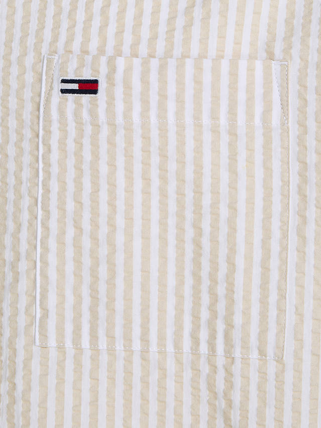 Tommy Jeans Stripe Seersucker Shirt, White