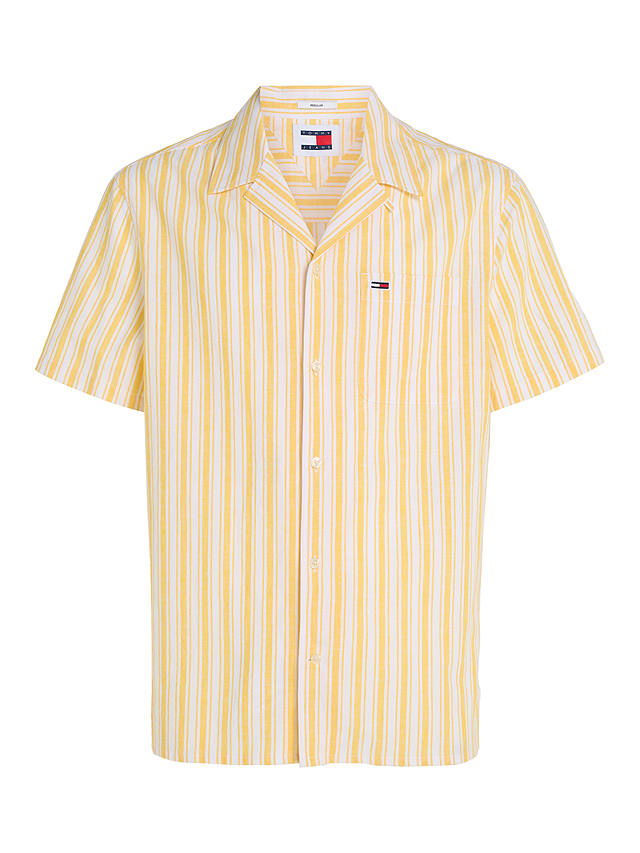 Tommy Jeans Stripe Linen Shirt, Warm Yellow
