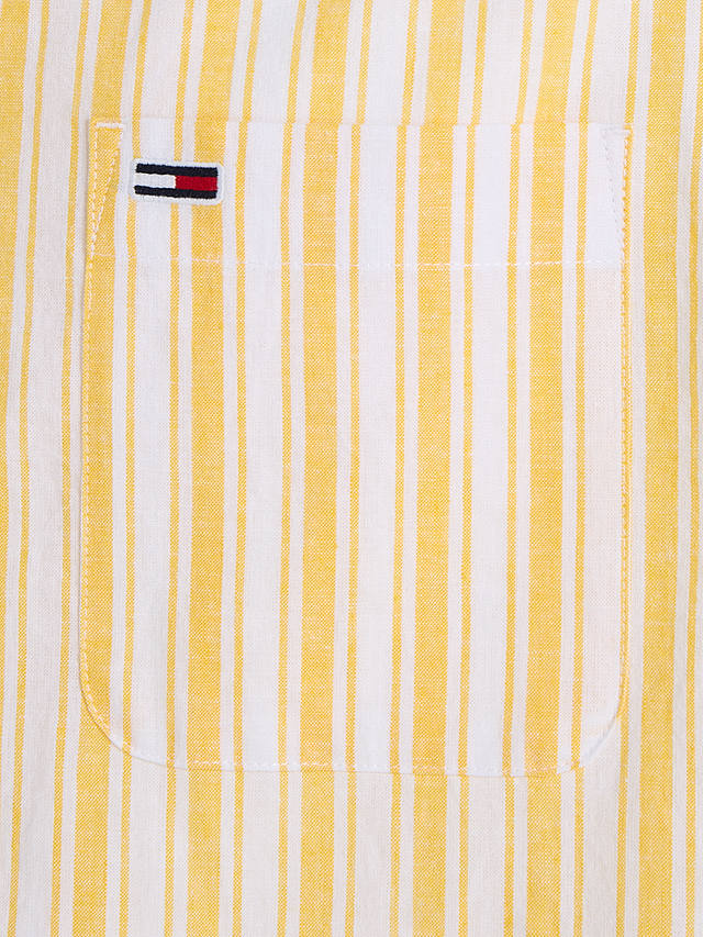Tommy Jeans Stripe Linen Shirt, Warm Yellow