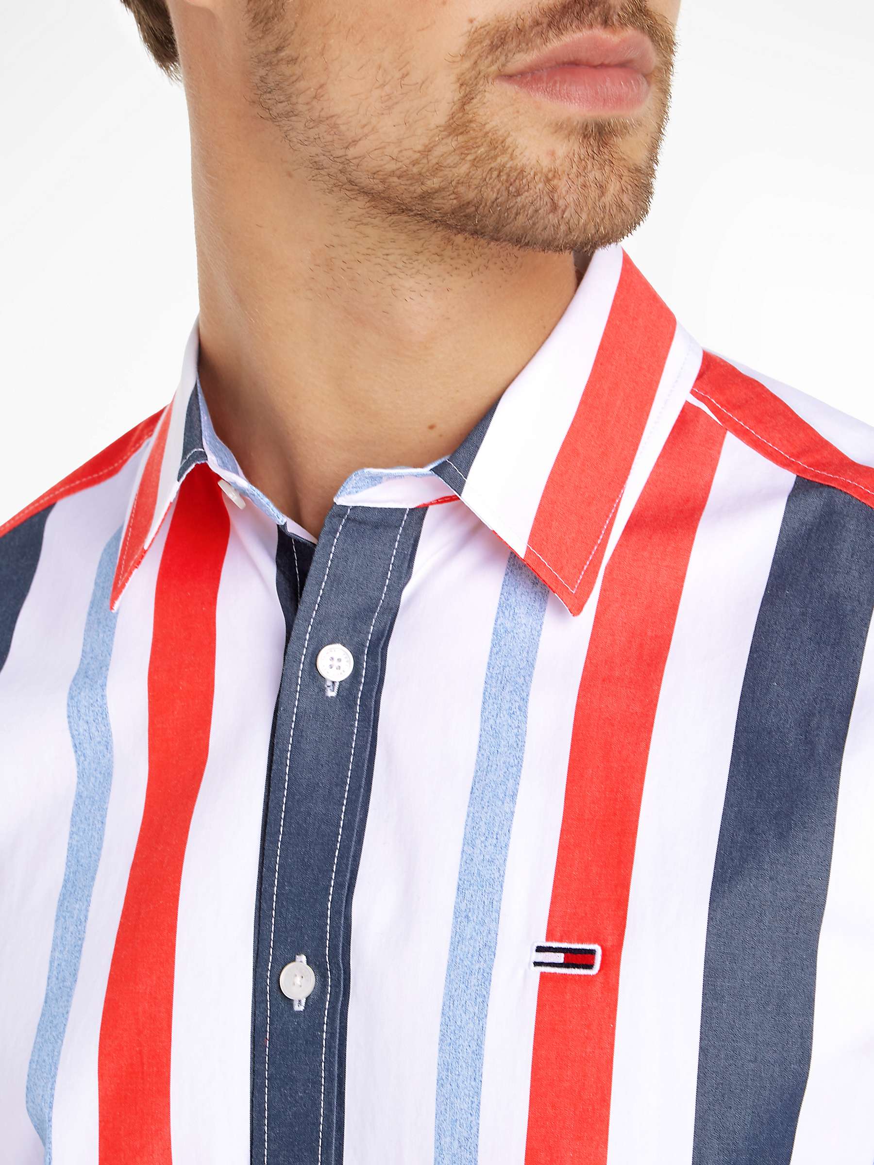 Buy Tommy Jeans Relaxed Stripe T-Shirt, Multi Online at johnlewis.com