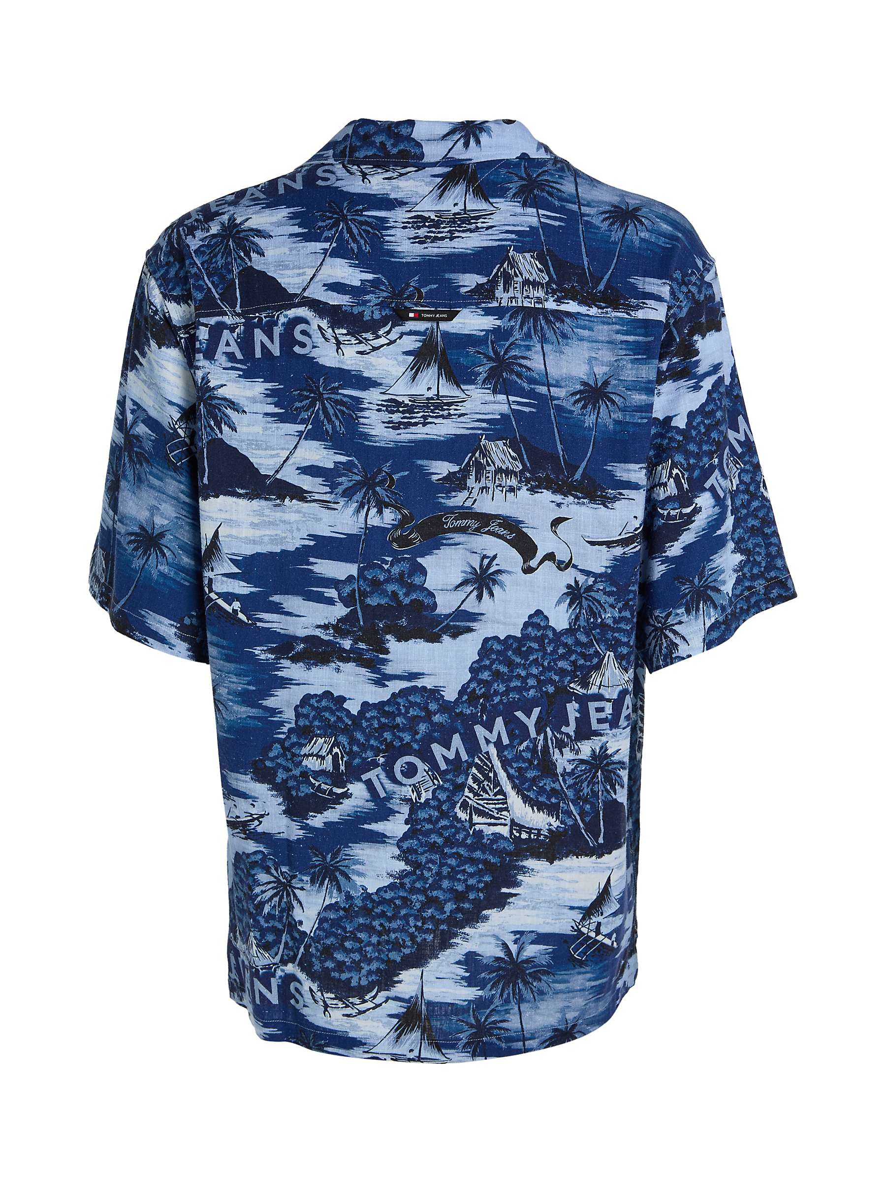 Buy Tommy Jeans Hawaiian Print Camp Shirt, Blue/Multi Online at johnlewis.com