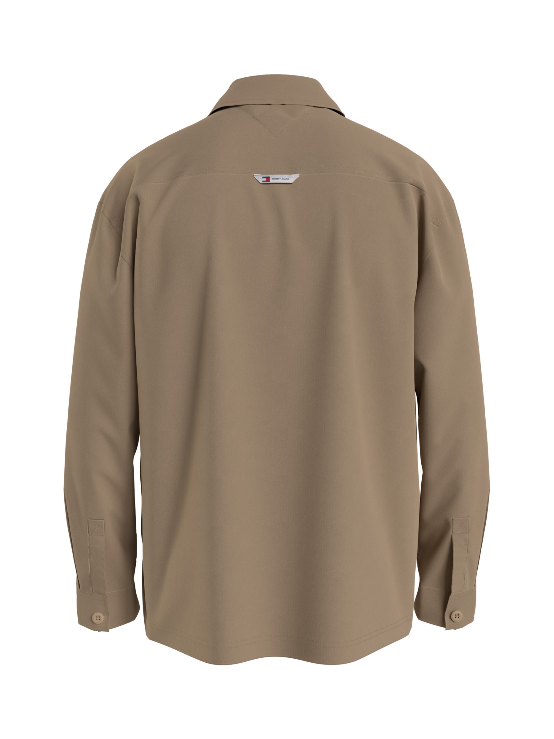Buy Tommy Hilfiger Solid Overshirt, Tawny Sand Online at johnlewis.com