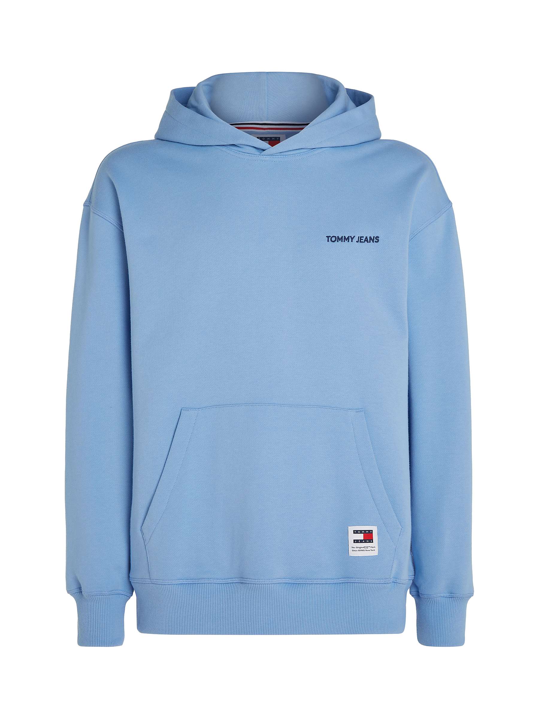 Buy Tommy Jeans Relaxed Cotton Hoodie, Moderate Blue Online at johnlewis.com