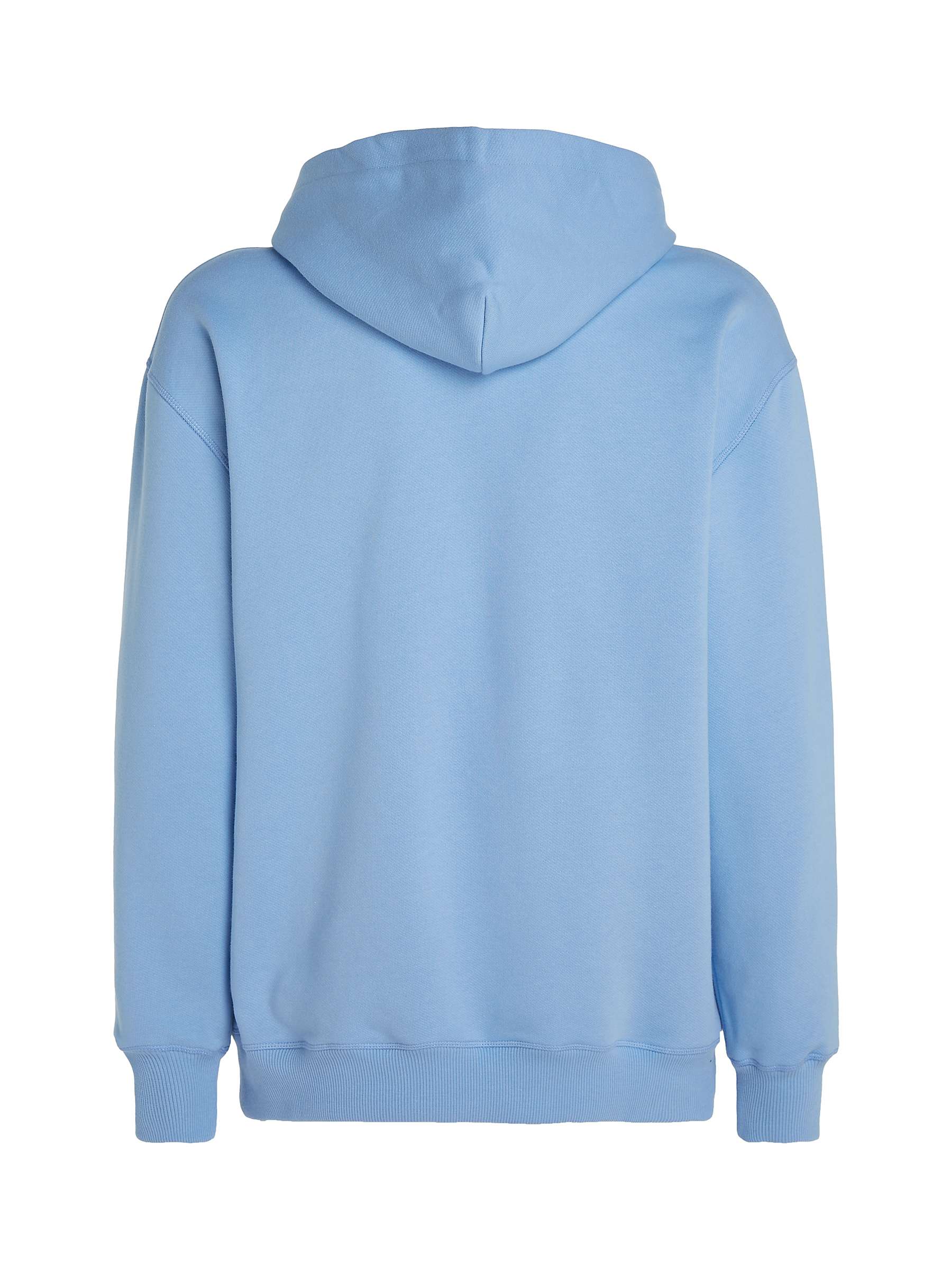 Buy Tommy Jeans Relaxed Cotton Hoodie, Moderate Blue Online at johnlewis.com