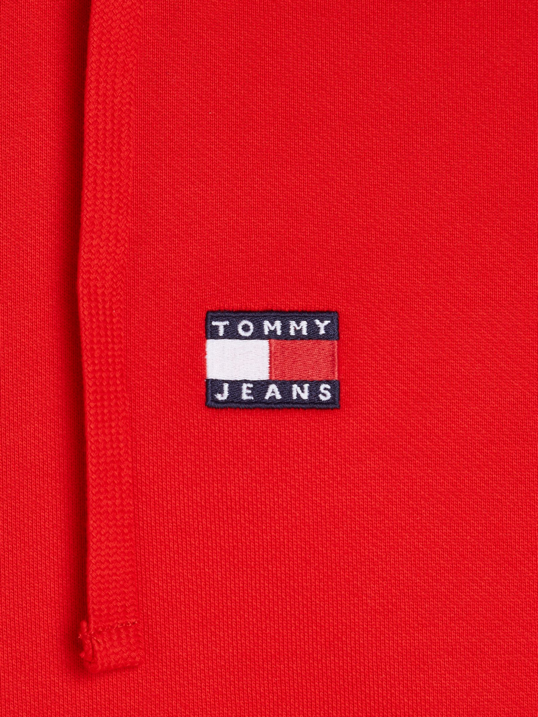 Tommy Jeans Logo Badge Hoodie, Deep Crimson, L