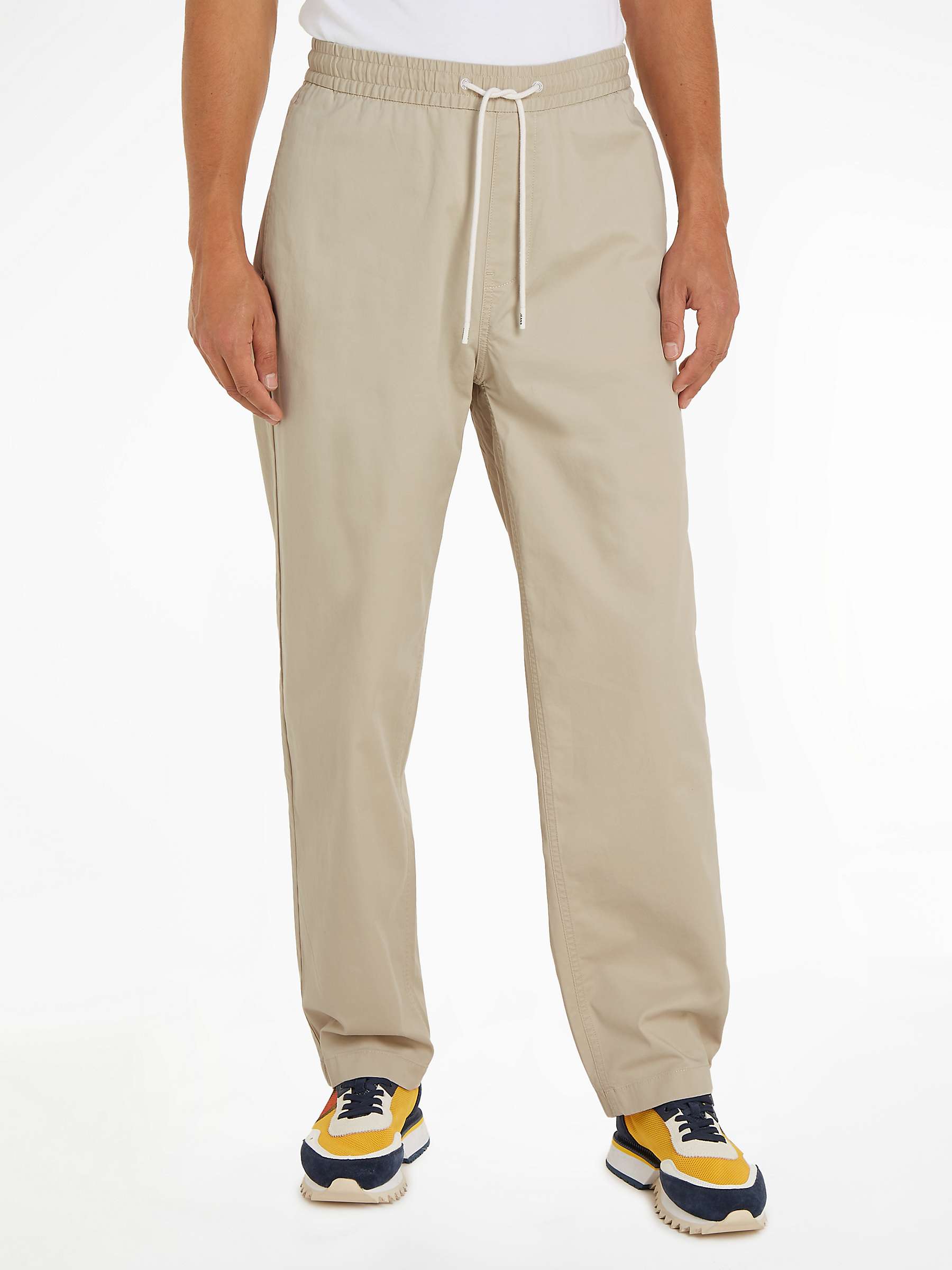 Buy Tommy Jeans Aiden Tapered Joggers, Brown Online at johnlewis.com