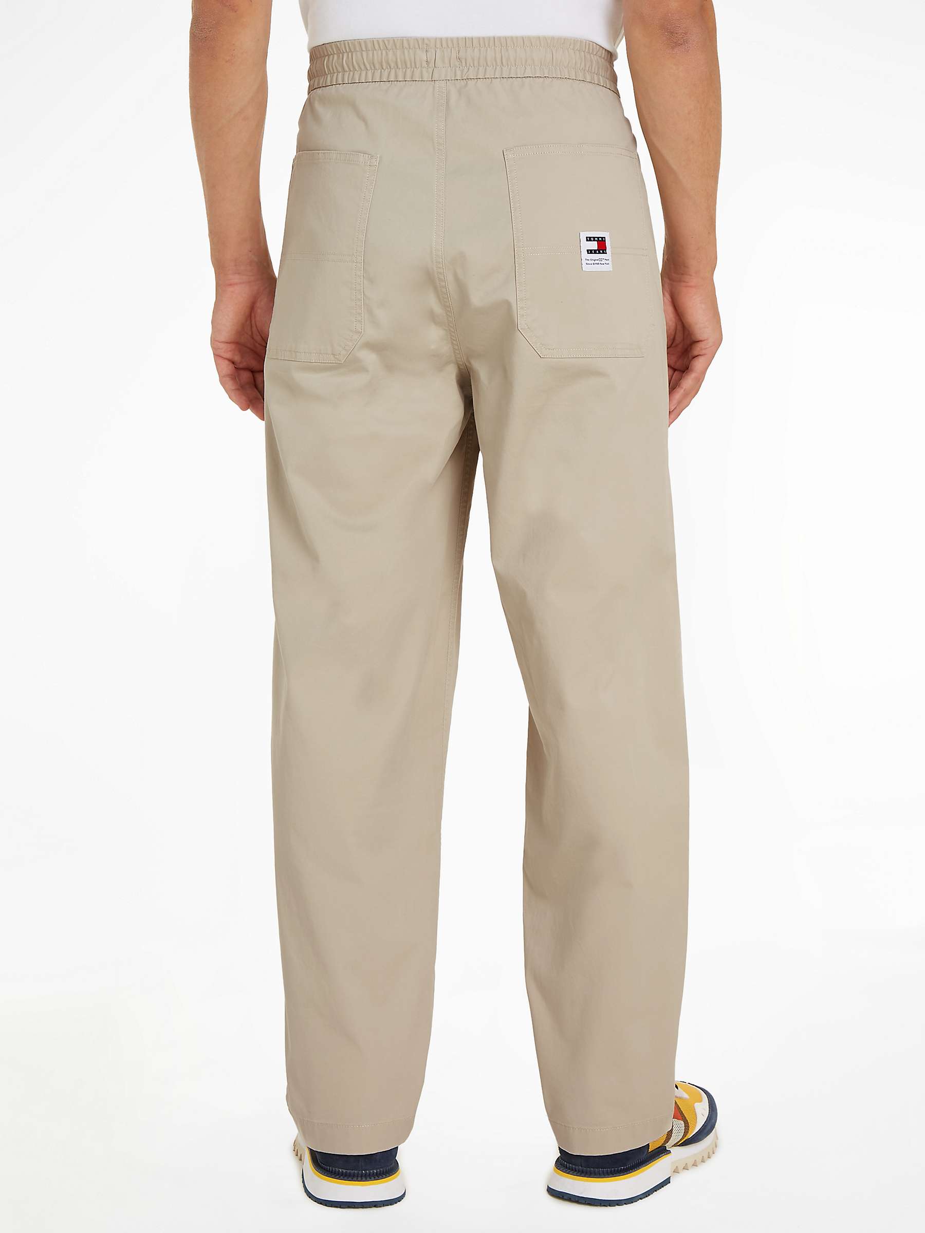 Buy Tommy Jeans Aiden Tapered Joggers, Brown Online at johnlewis.com