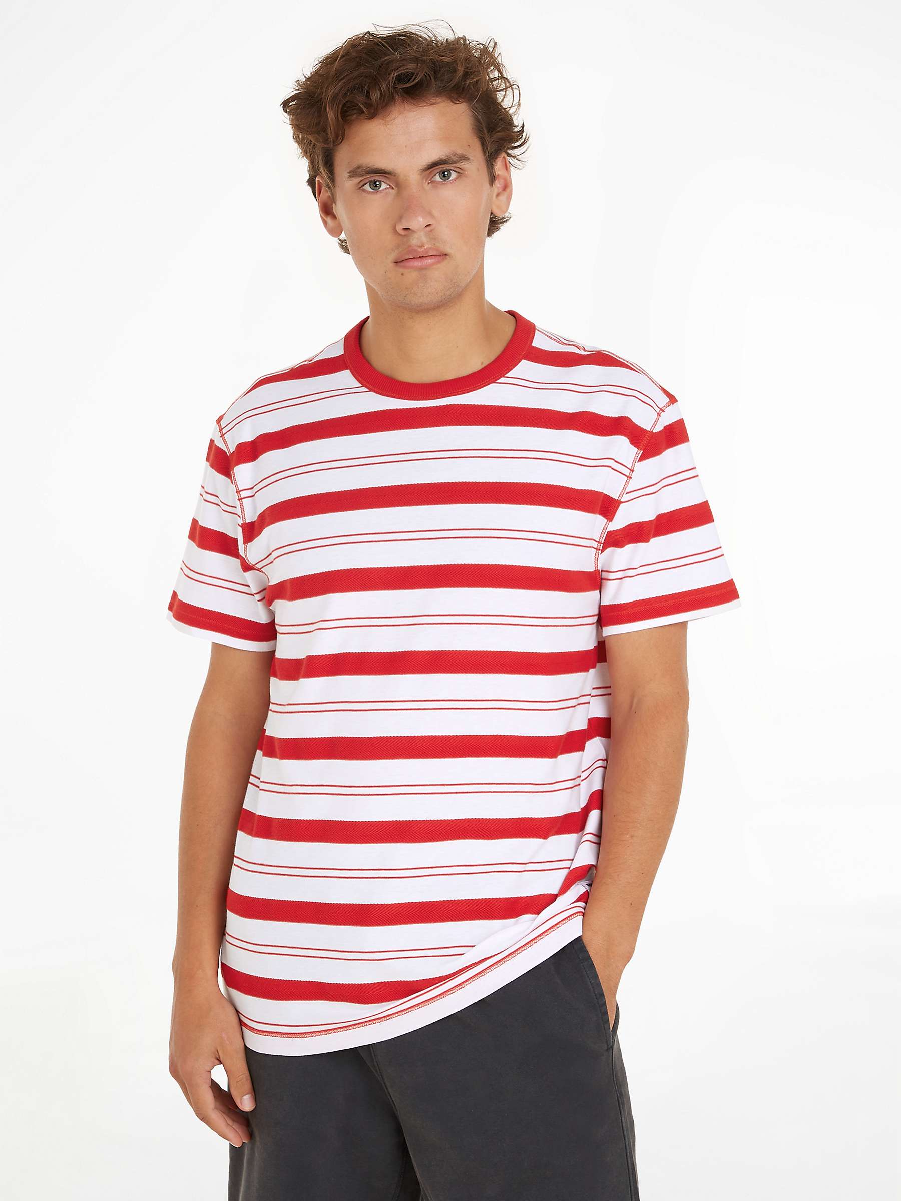 Buy Tommy Jeans Stripe Regular Fit T-Shirt Online at johnlewis.com