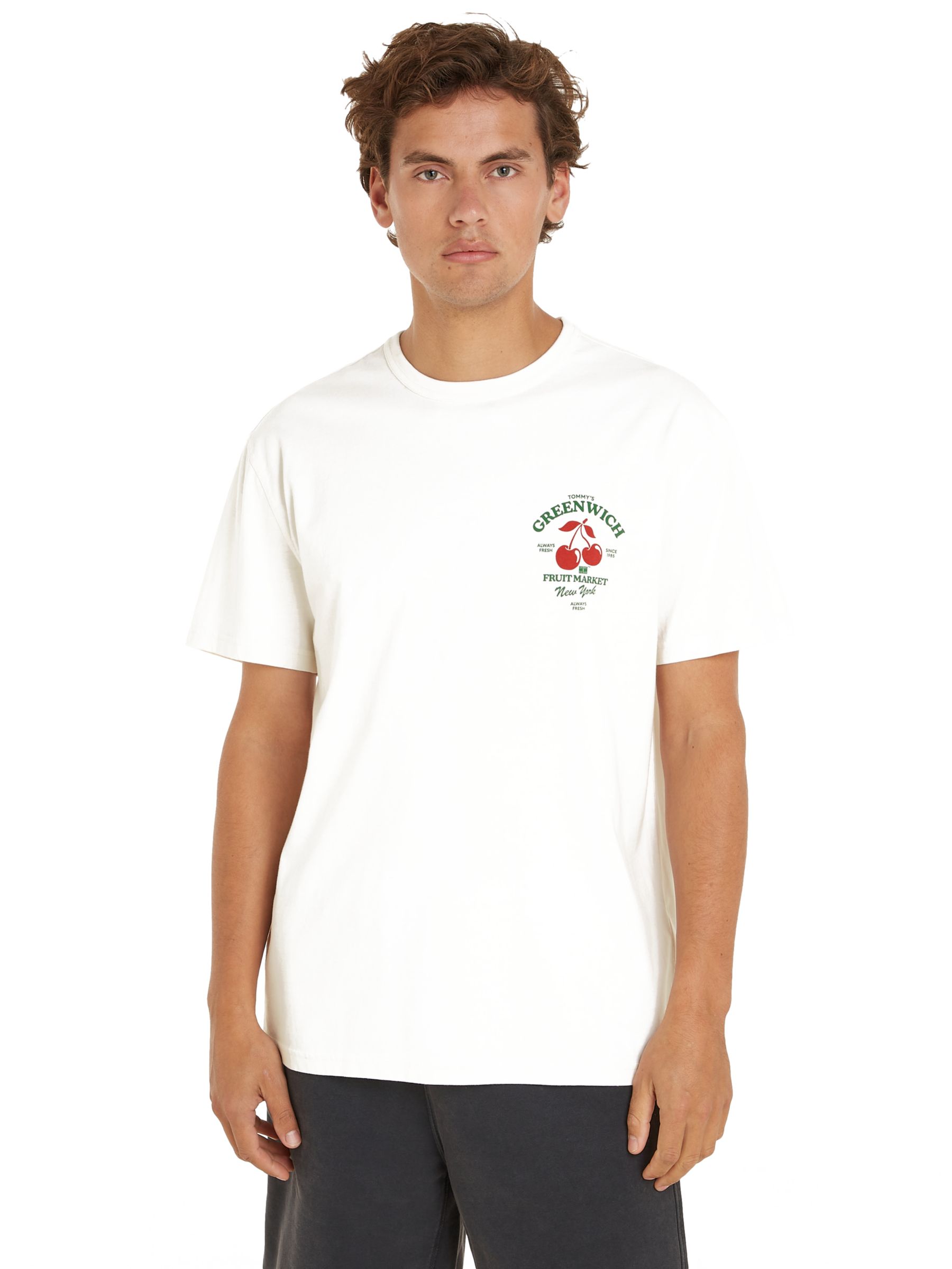 Tommy Hilfiger Novelty Short Sleeve T-Shirt, Ancient White, L