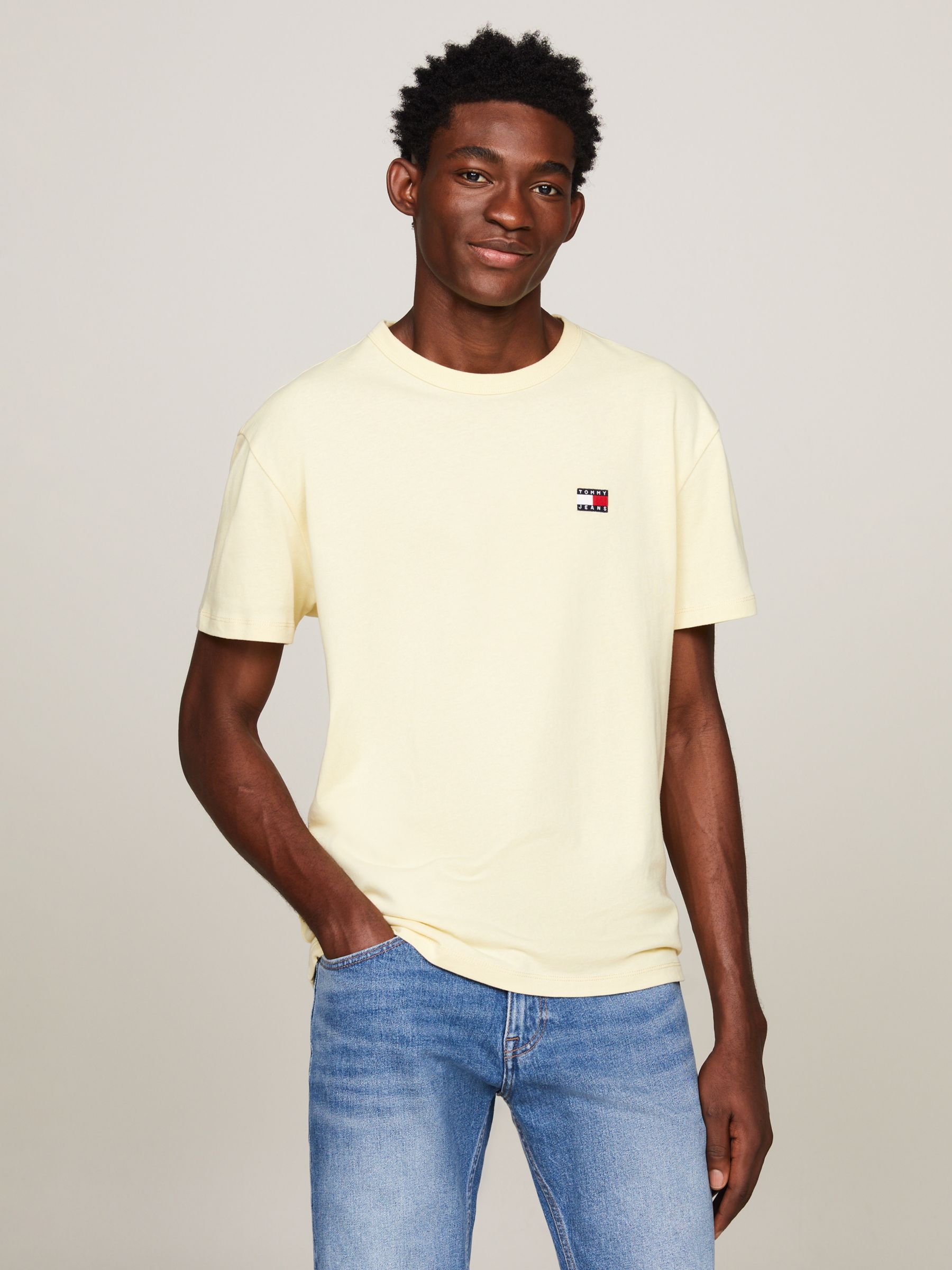 Tommy Jeans Regular Badge T-Shirt, Lemon Zest, L