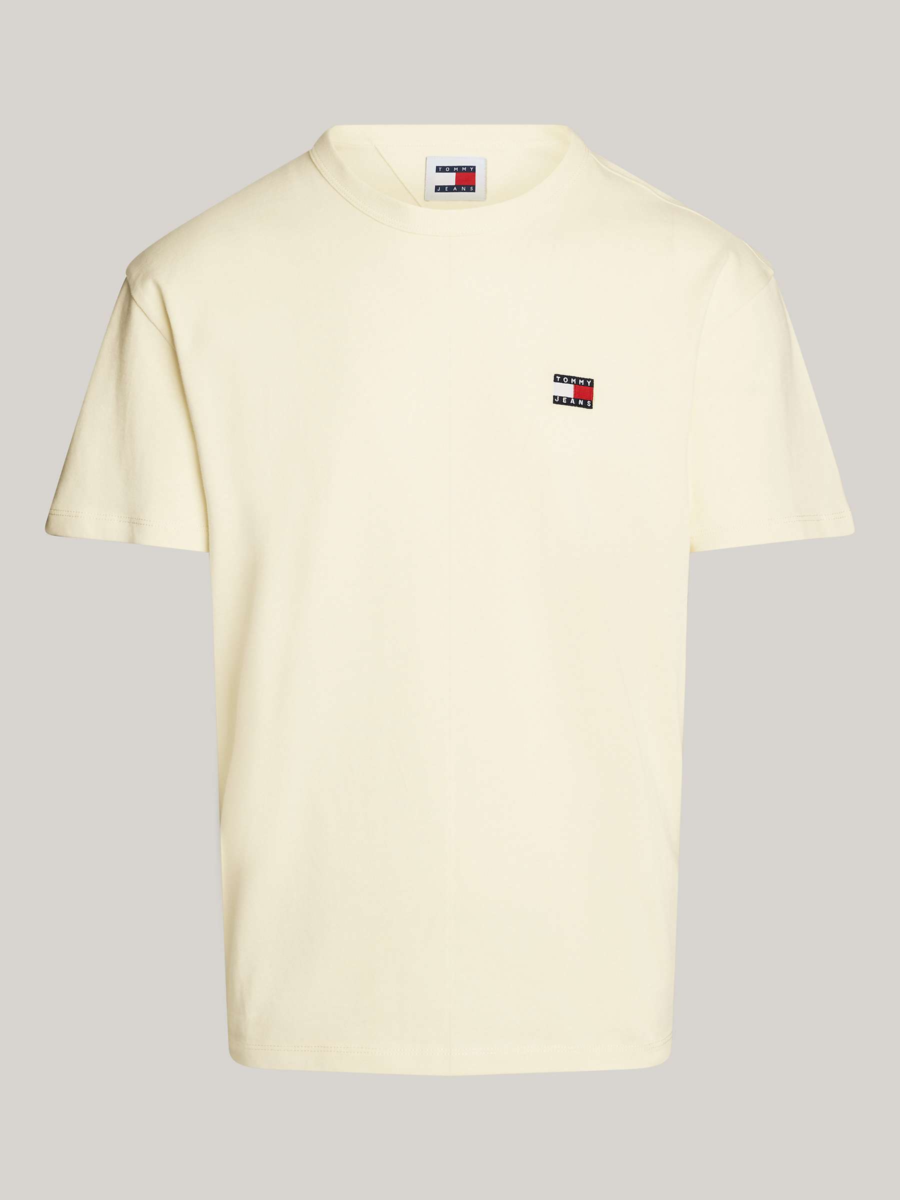 Buy Tommy Jeans Regular Badge T-Shirt, Lemon Zest Online at johnlewis.com