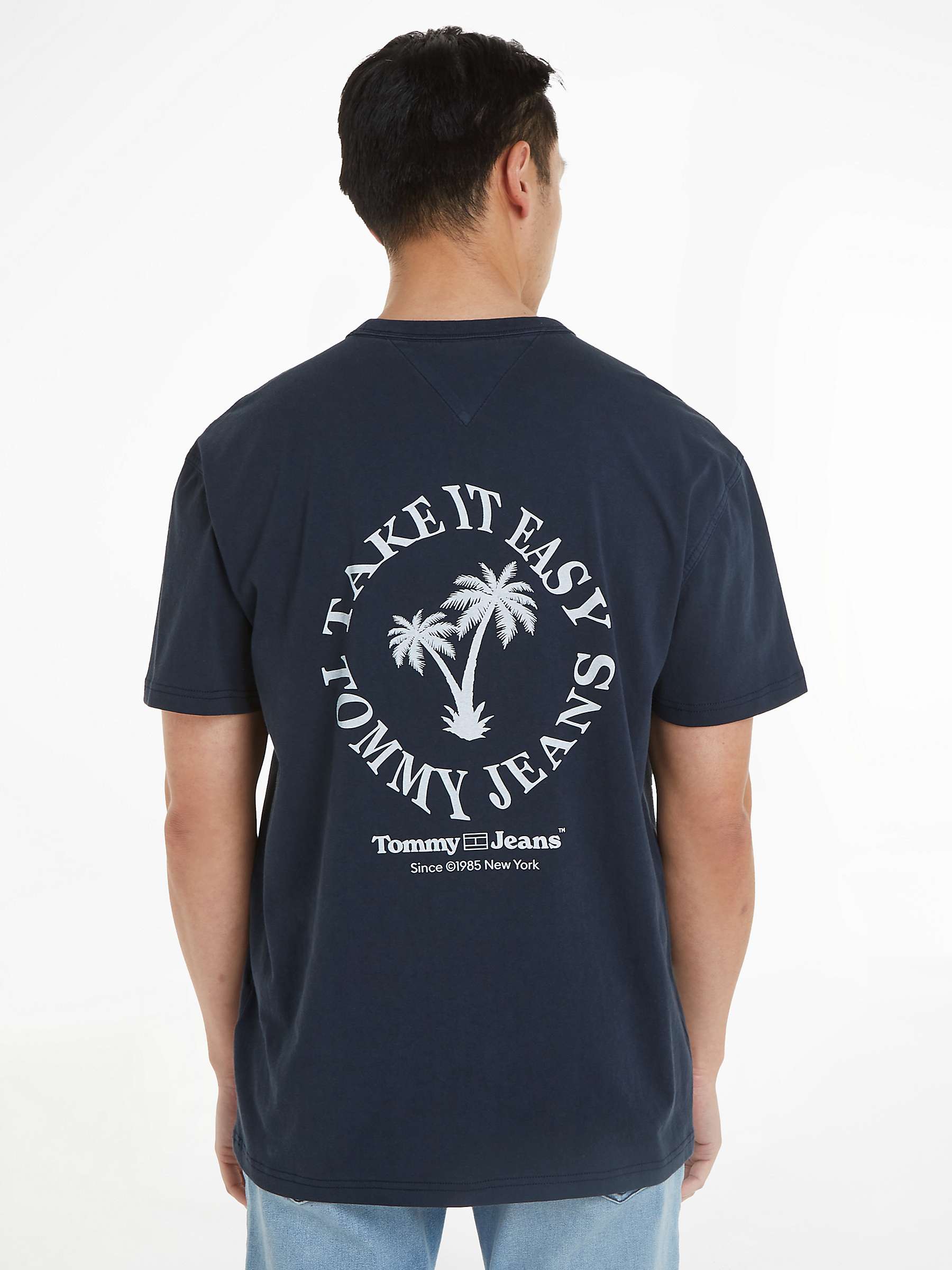 Buy Tommy Jeans Novelty Graphic T-Shirt, Dark Night Navy Online at johnlewis.com