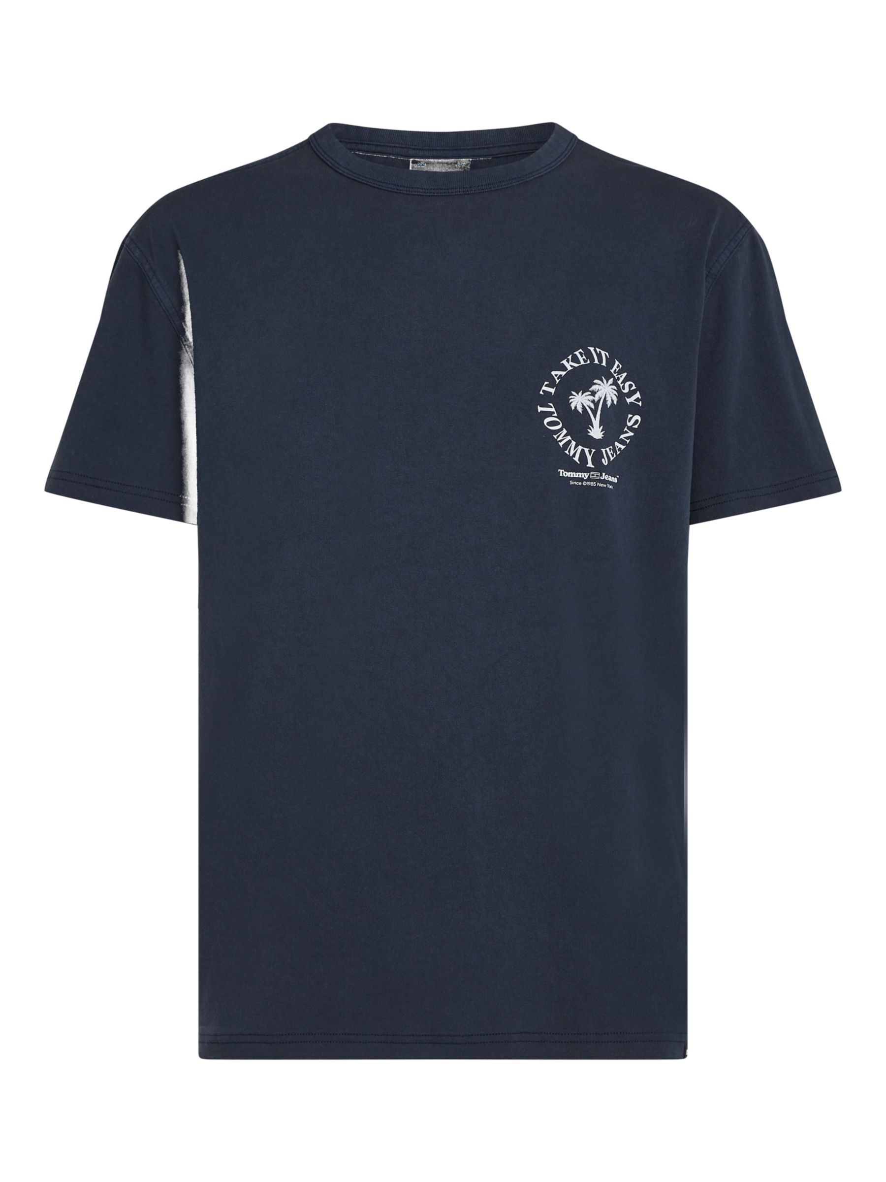 Buy Tommy Jeans Novelty Graphic T-Shirt, Dark Night Navy Online at johnlewis.com