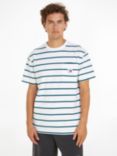 Tommy Hilfiger Easy Stripe T-Shirt, White/Blue
