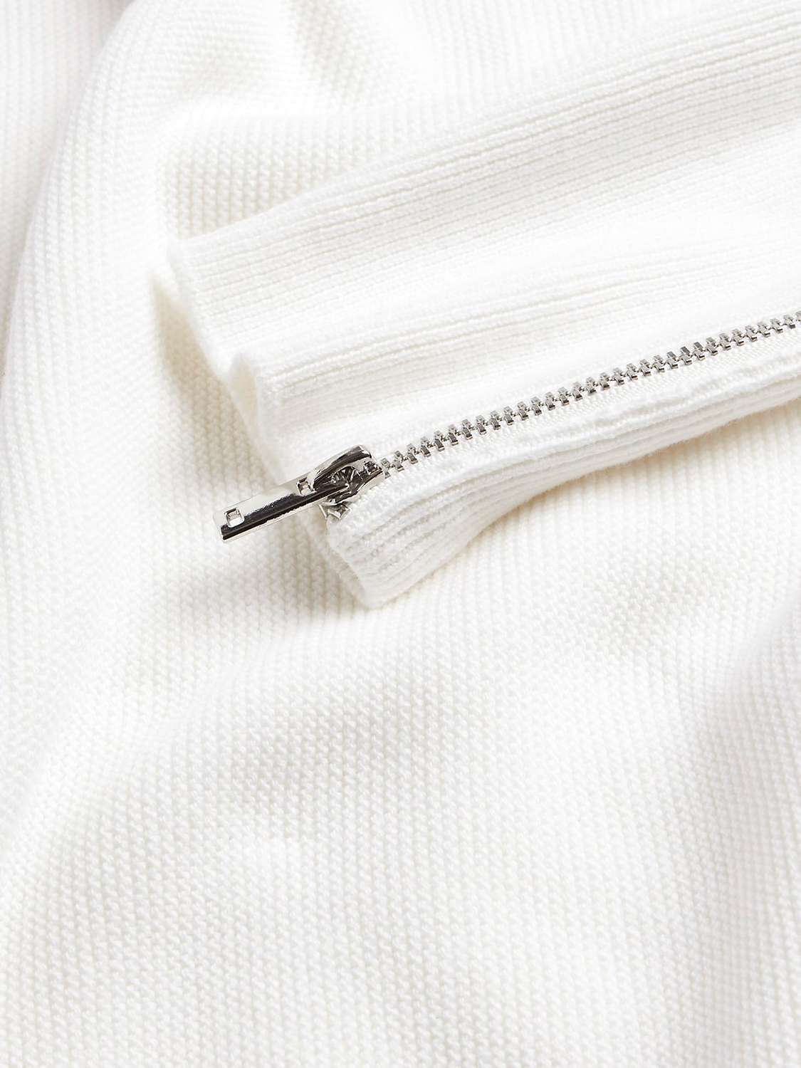 Buy Mint Velvet Zip Detail Batwing Sleeve Cotton Jumper, White Ivory Online at johnlewis.com