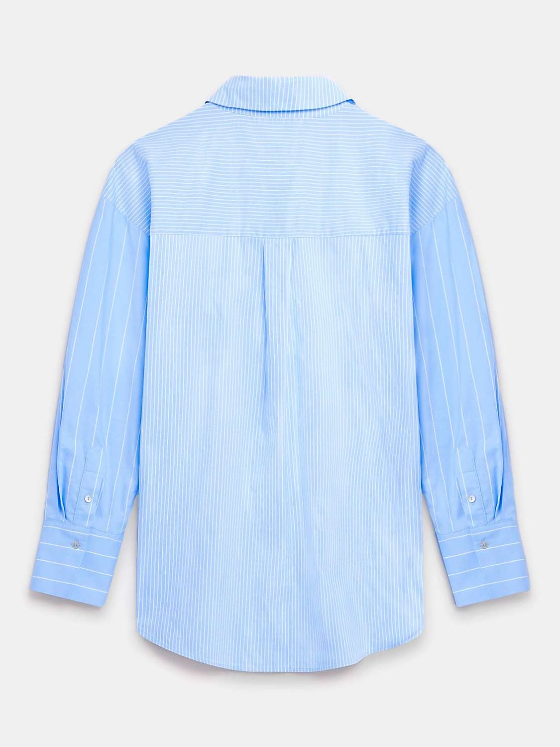 Buy Mint Velvet Contrast Cotton Blend Stripe Shirt, Blue Online at johnlewis.com