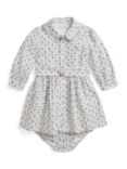 Ralph Lauren Baby Floral Day Dress, White/Multi