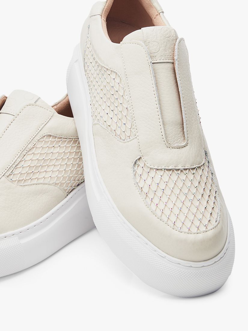 Buy Moda in Pelle Althea Slip On Leather Wedge Trainers, Off White Online at johnlewis.com