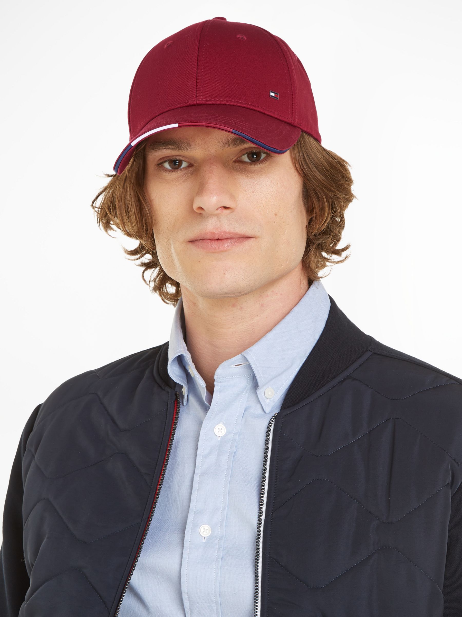 Tommy Hilfiger Plain Logo Hat, Rouge, One Size