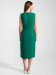 Hobbs Maura Faux Wrap Midi Dress, Malachite Green, Malachite Green