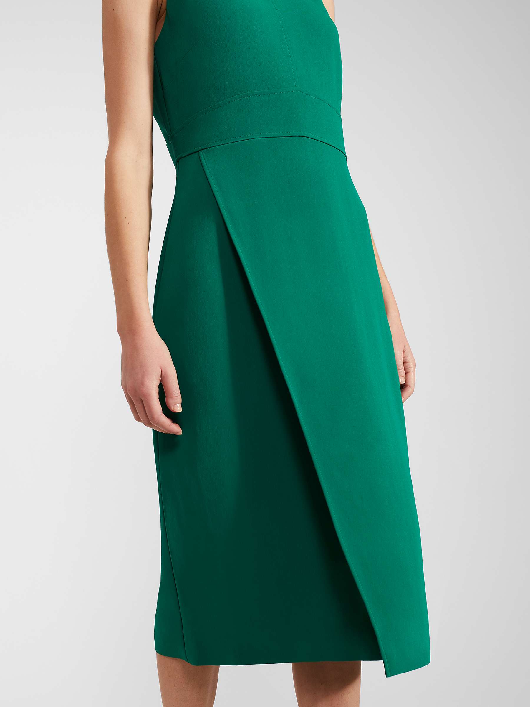 Buy Hobbs Maura Faux Wrap Midi Dress, Malachite Green Online at johnlewis.com