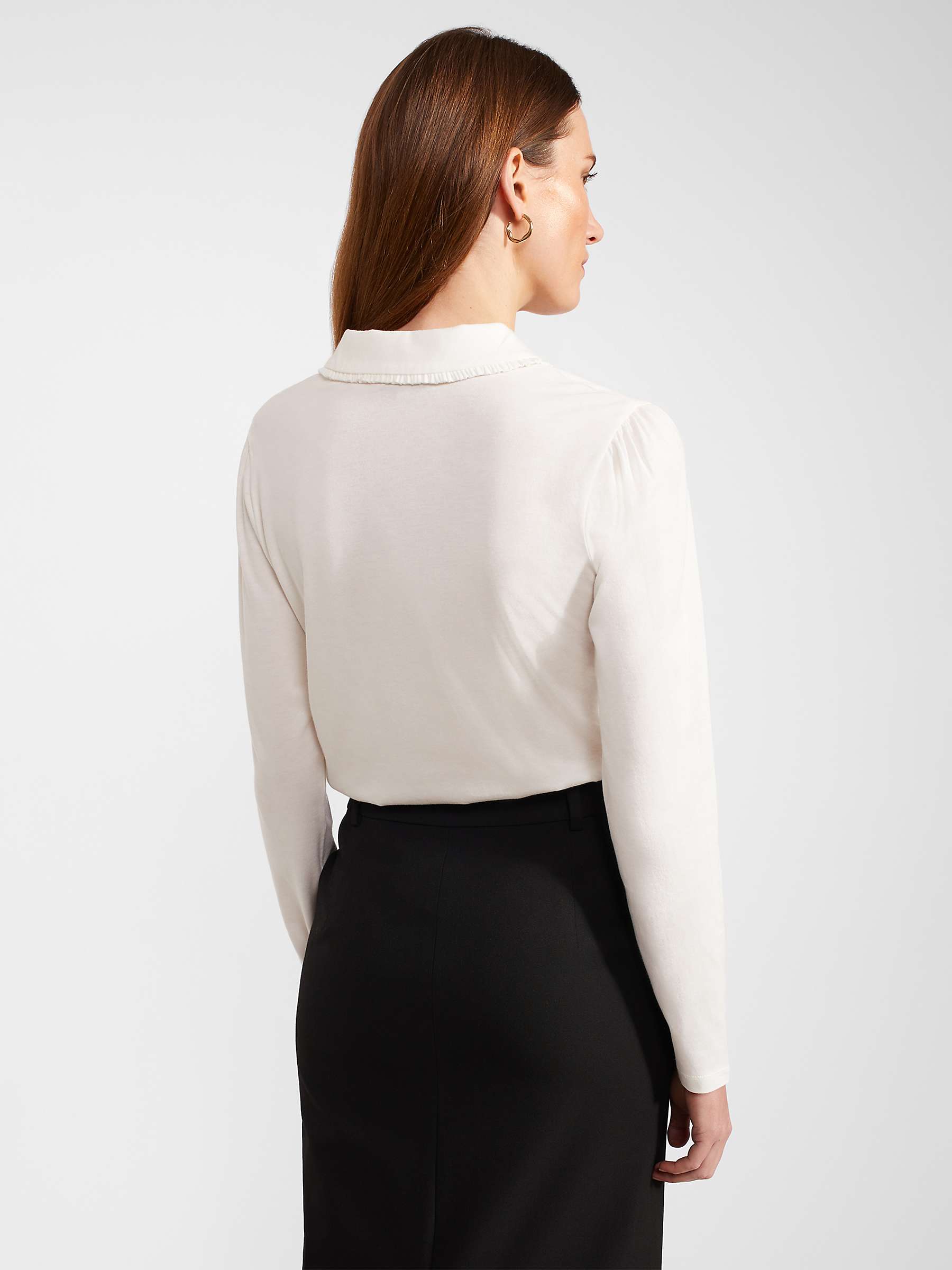 Buy Hobbs Philippa Collared Blouse, Ivory Online at johnlewis.com