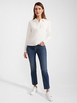 Hobbs Philippa Collared Blouse, Ivory