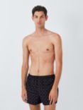 John Lewis Organic Cotton Woven Check & Plain Boxers, Pack of 3, Black