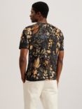Ted Baker Allpine Abstract Print Linen T-Shirt, Multi, Multi