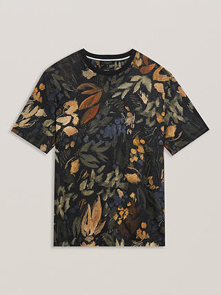 Ted Baker Allpine Abstract Print Linen T-Shirt, Multi