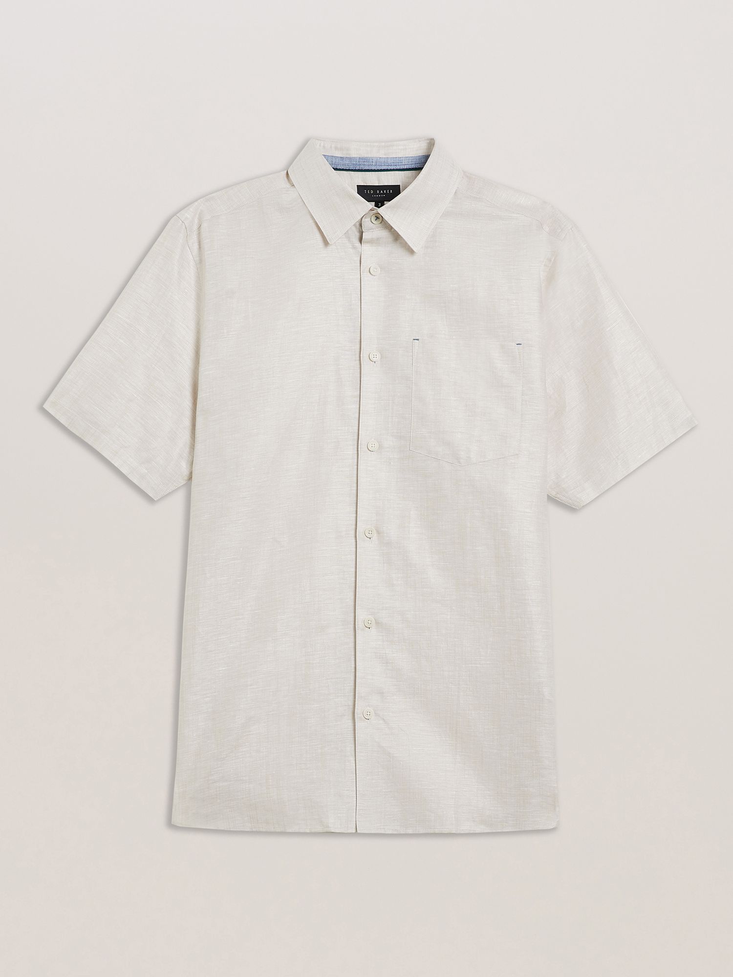 Ted Baker Palomas Short Sleeve Shirt, Grey Light, XL