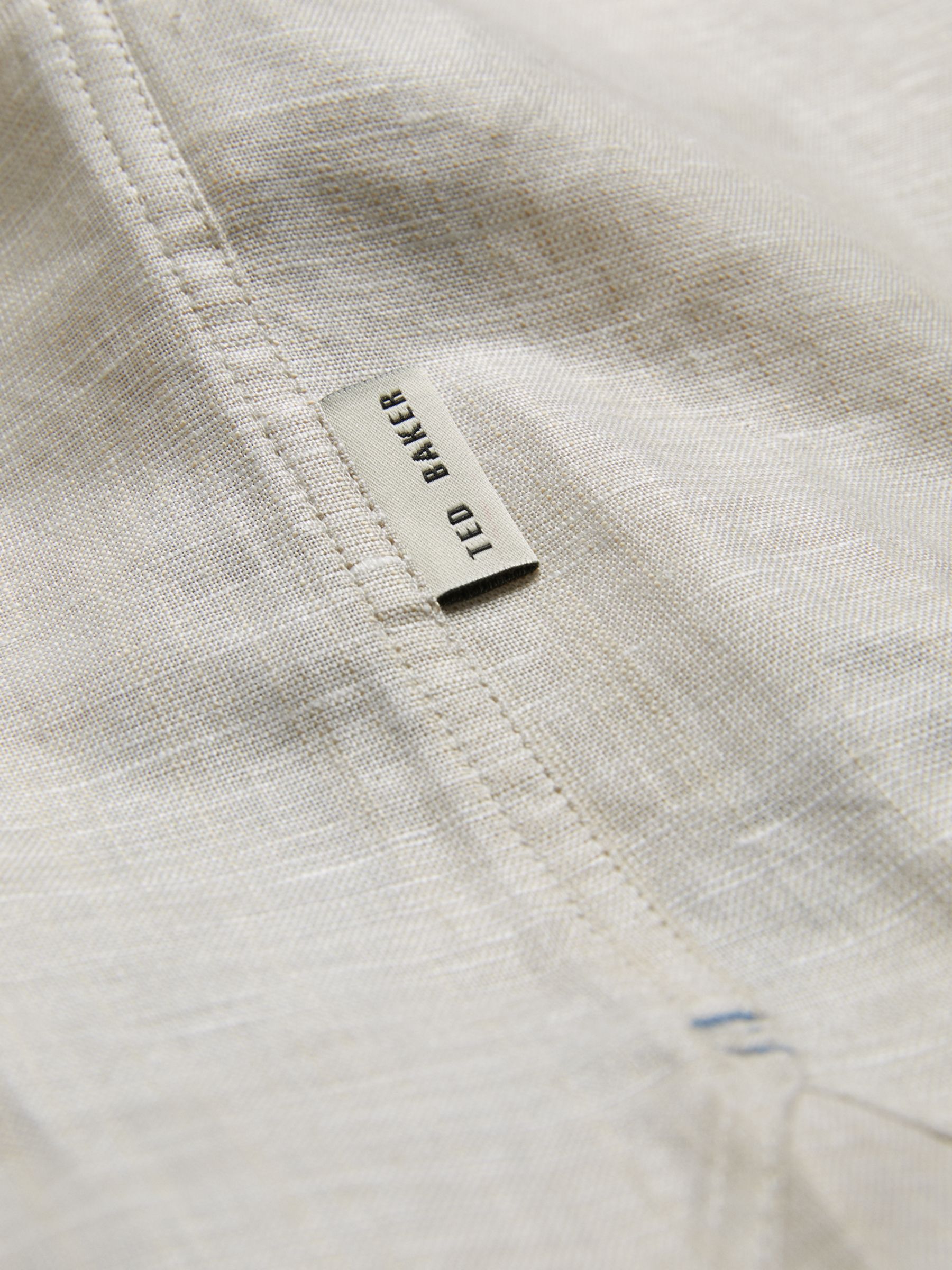 Ted Baker Romeos Linen Cotton Blend Shirt, White, XS