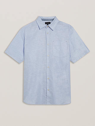 Ted Baker Palomas Short Sleeve Shirt, Blue Mid