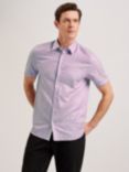 Ted Baker Palomas Short Sleeve Shirt, Purple Mid