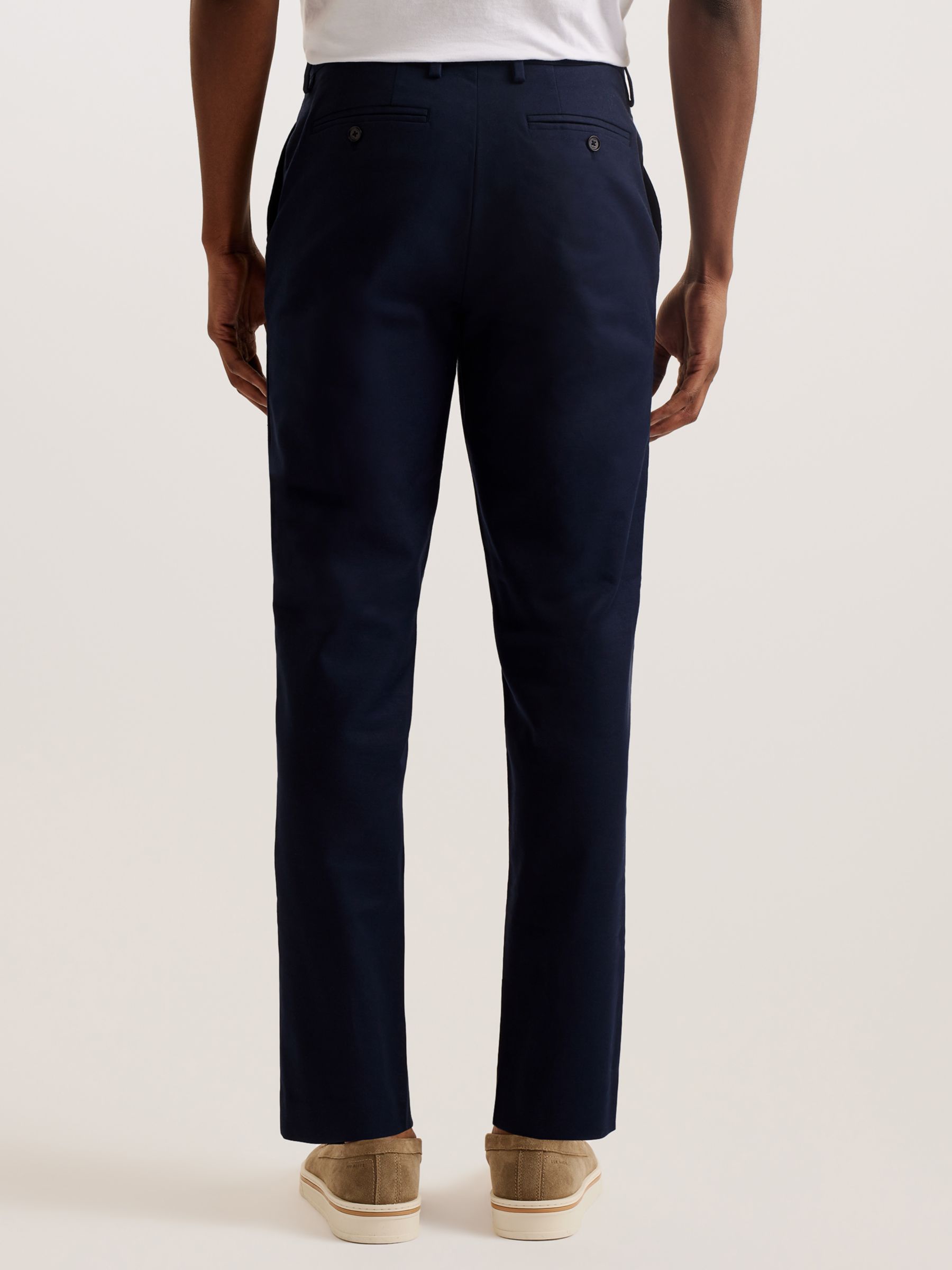 Buy Ted Baker Felixt Slim Fit Cotton Tailored Trousers, Black Online at johnlewis.com