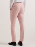 Ted Baker Damaskt Slim Cotton Linen Trousers, Light Pink