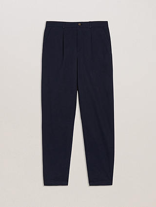 Ted Baker Holmer Linen Blend Chino Trousers, Navy