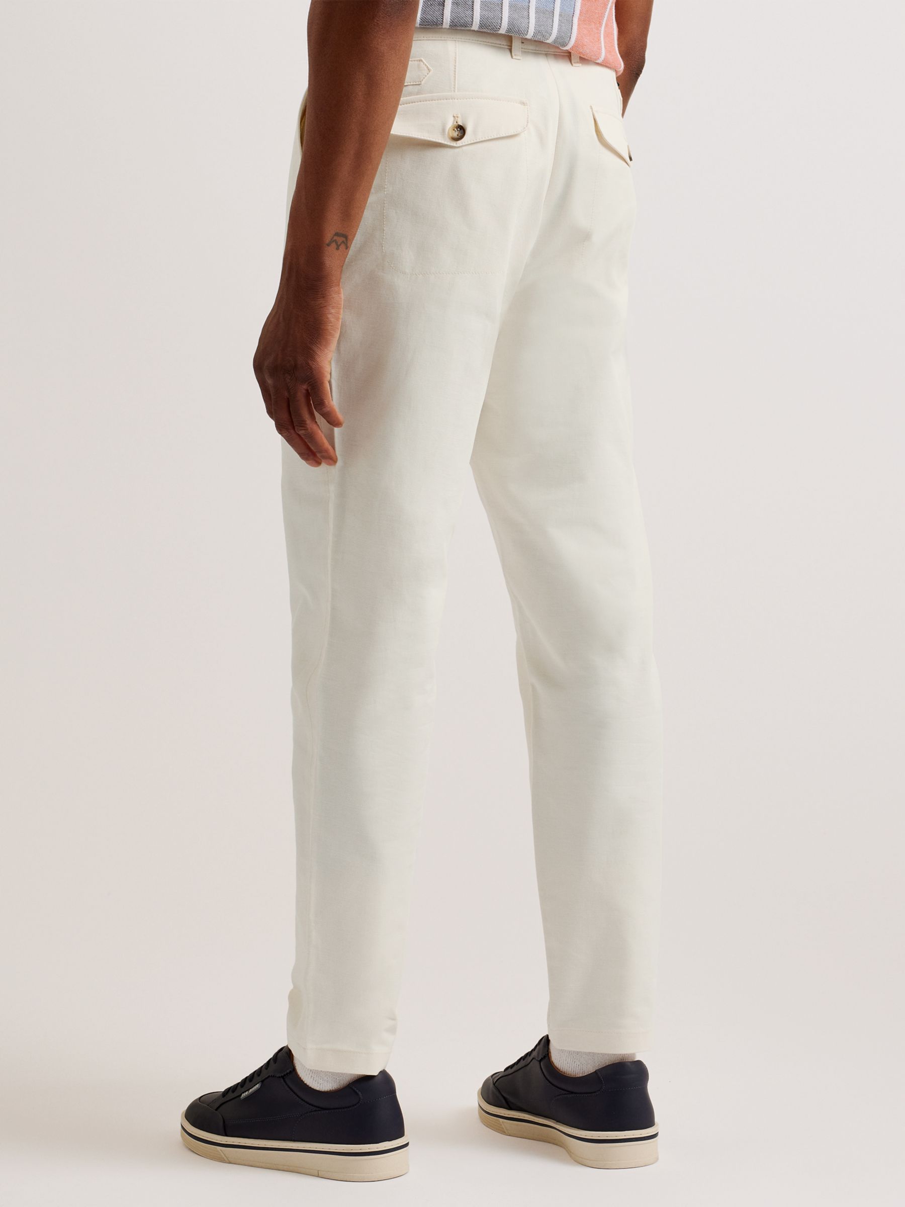 Buy Ted Baker Holmer Single Pleat Tapered Fit Trousers Online at johnlewis.com