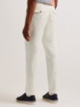 Ted Baker Holmer Single Pleat Tapered Fit Trousers, White