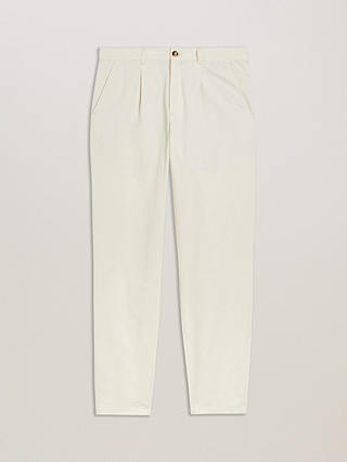 Ted Baker Holmer Single Pleat Tapered Fit Trousers, White