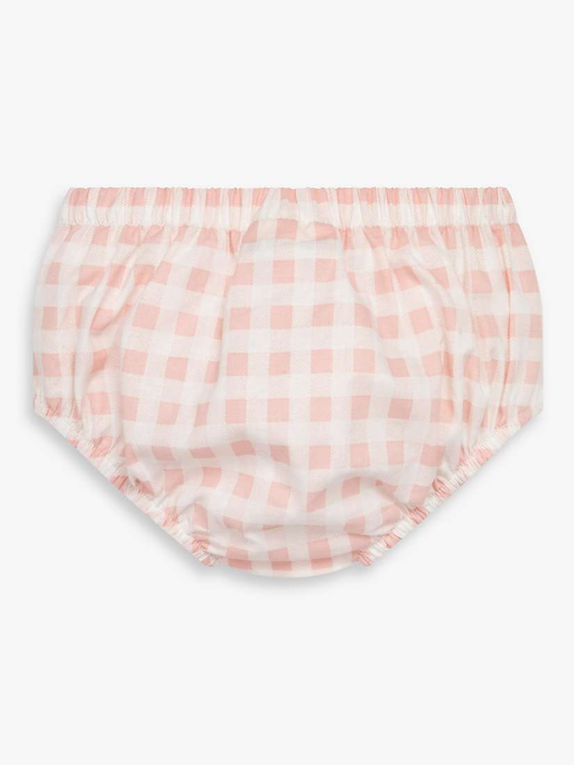 Buy The Little Tailor Baby Gingham Ruffle Neck Dress & Bloomer Set, Pink Online at johnlewis.com