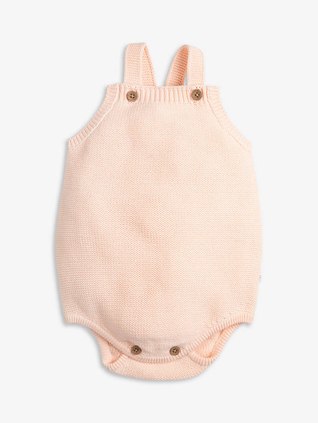 The Little Tailor Baby Cotton Knit Romper, Pink