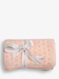The Little Tailor Cotton Pointelle Baby Blanket, Pink