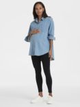 Seraphine Floryn Denim Maternity Shirt, Blue