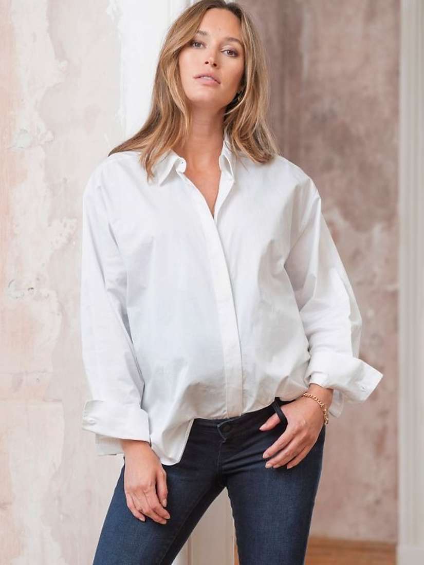 Buy Seraphine Marella Maternity Shirt, White Online at johnlewis.com