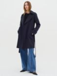 InWear Tinah Short Trench Coat, Marine Blue