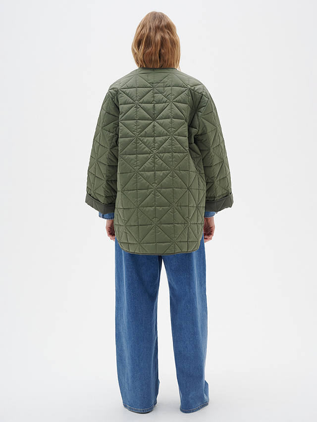 InWear Teigan Oversized Quilted Jacket, Beetle Green
