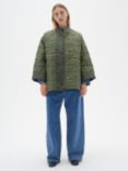 InWear Teigan Oversized Quilted Jacket, Beetle Green, Beetle Green