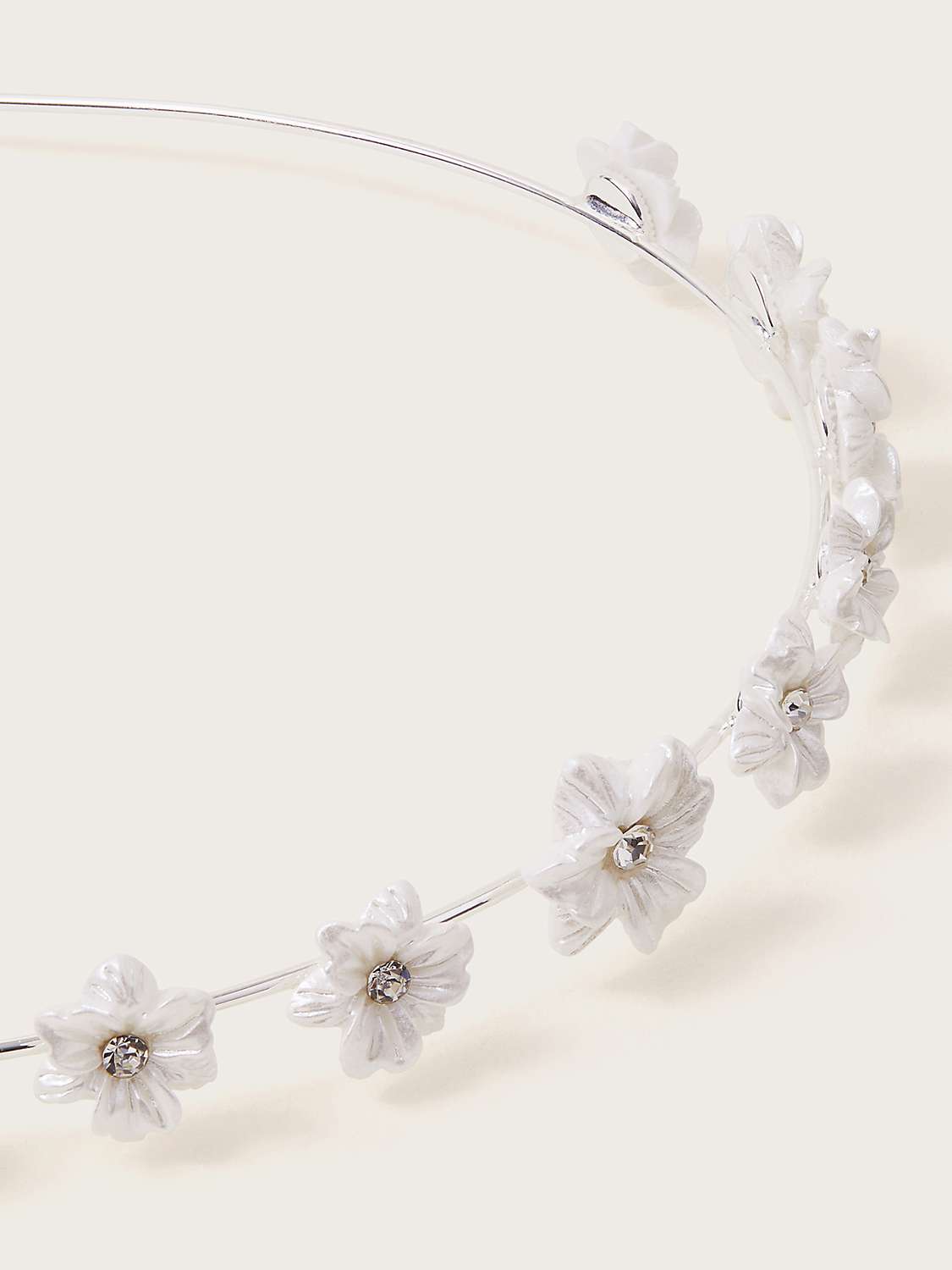 Buy Monsoon Kids' Floral Pearl Flowergirl Hairband, Ivory Online at johnlewis.com